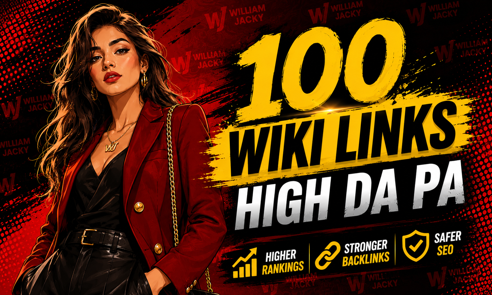 100 wiki backlinks High DA PA link building white hat...