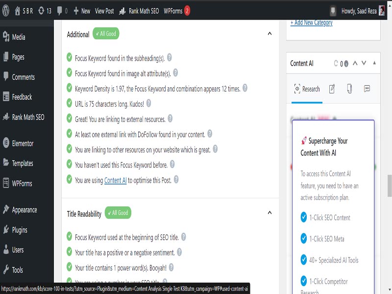 I will do wordpress website on page and technical SEO for USA local business, service
