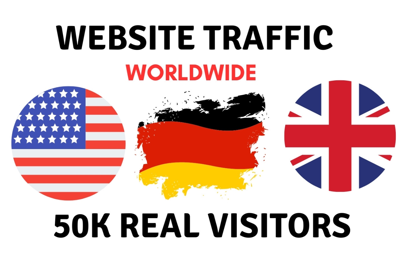 I will send high-quality UK, USA, Germany 100000 web traffic visitors