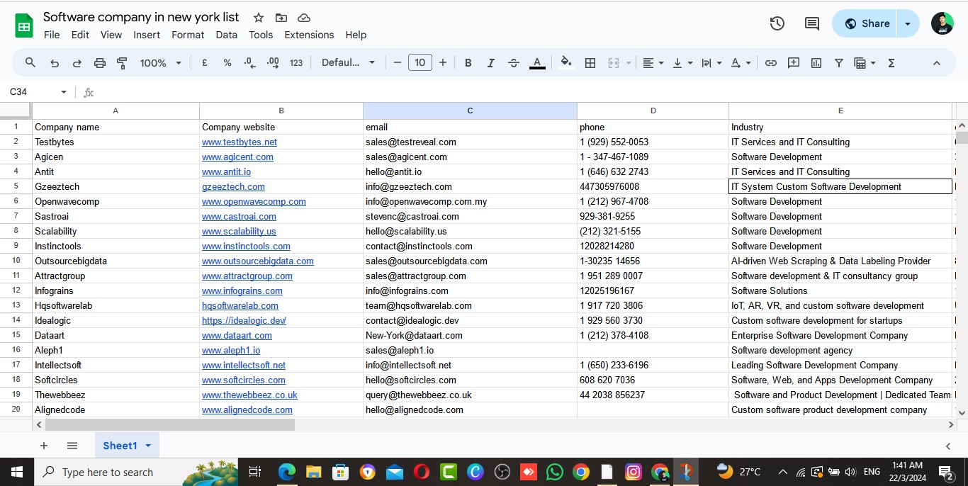  I will provide real estate for business-to-business lead creation across all sectors.