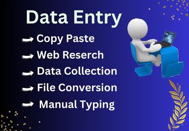 I will do data entry, data mining, pdf to word, typing job.