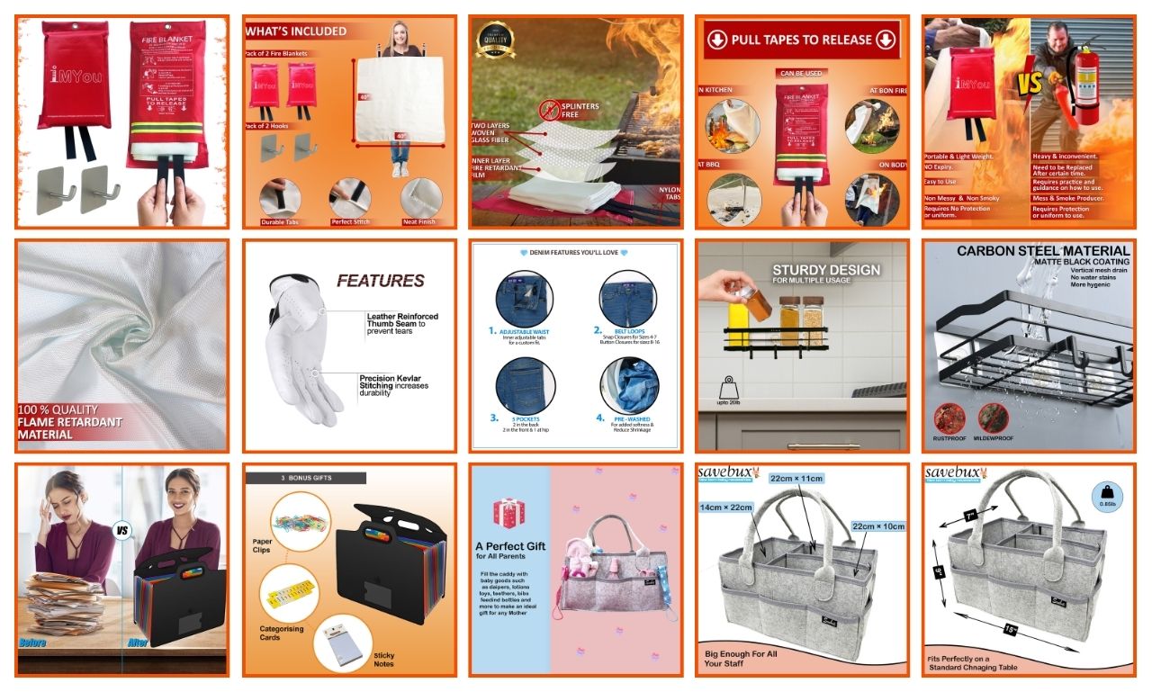 I will design perfect Product listing images and infographics