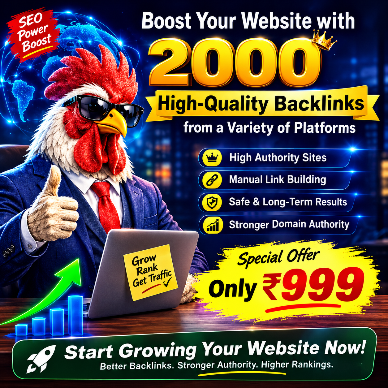 2,000 Authority Backlinks from Diverse Platforms to Boost Your Website