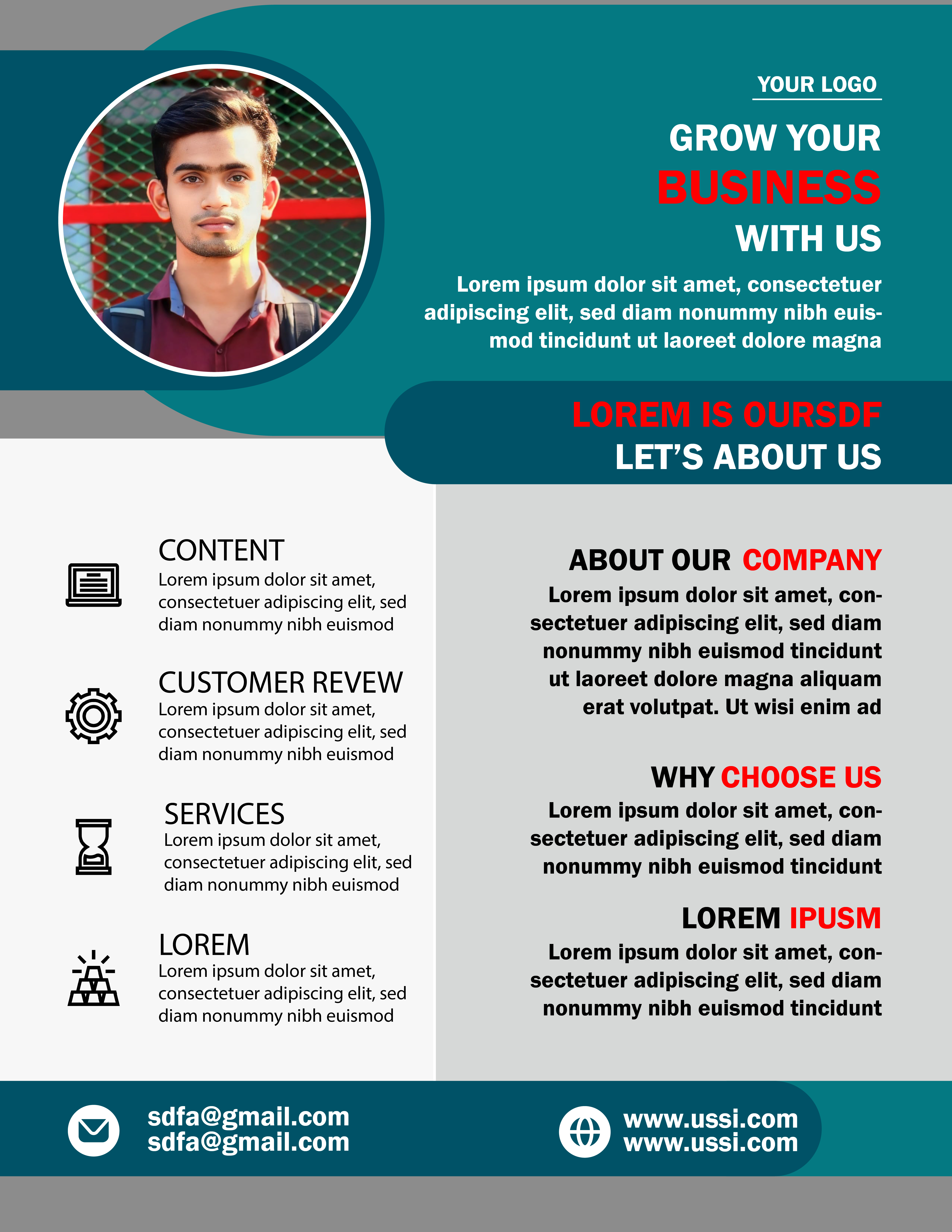 I will do any eye catching flyer design and give it in quick time.