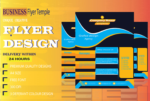 I will create a professional & Eye-catching flyer design in 24 hours for customers