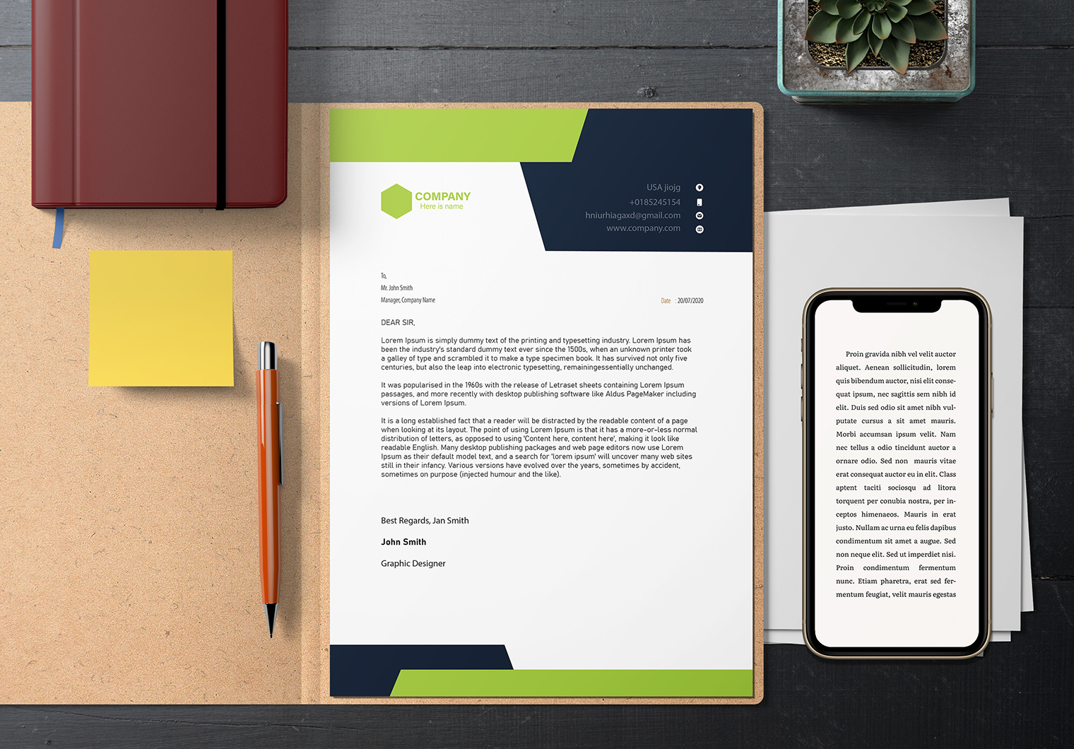 Letterhead Design and Business card