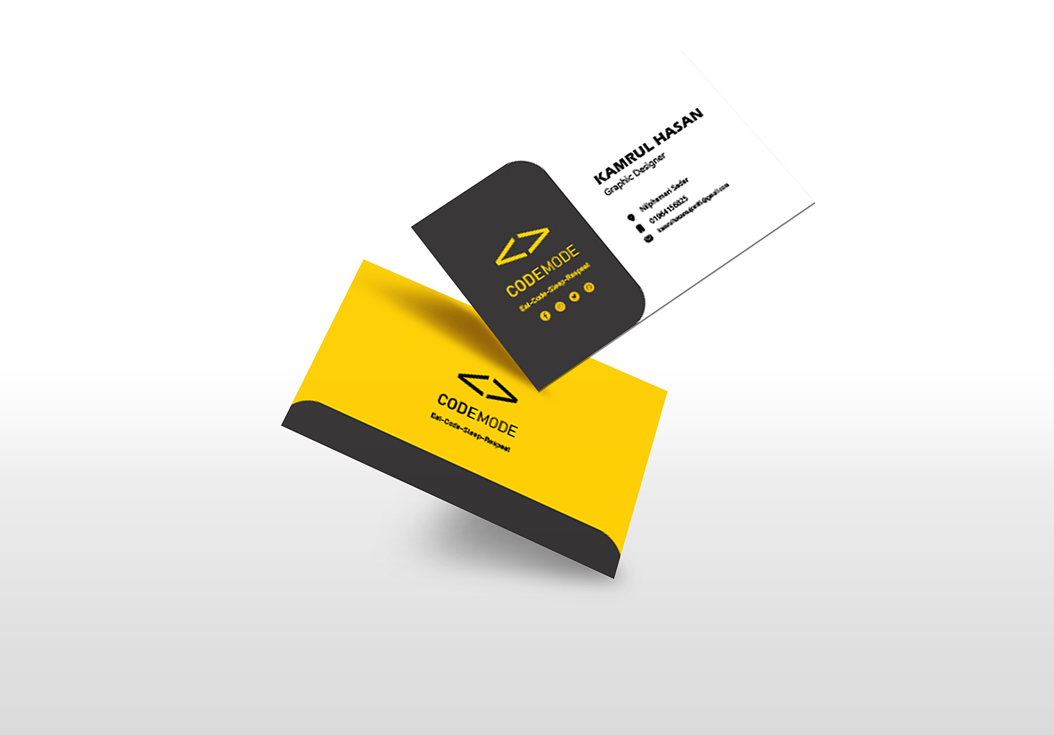 I will do luxury modern minimalistic business card and business logo design with a QR code