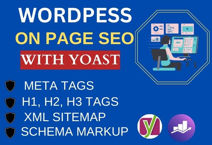 I will do onpage SEO with yoast and technical optimization of wordpress site