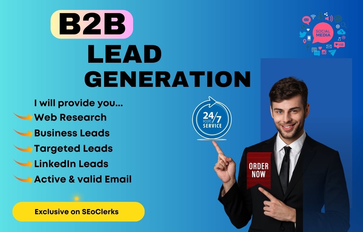 I will furnish B2B lead generation active & valid email and web research to artistry