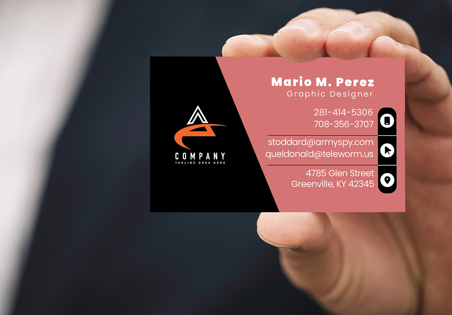 I will do powerful minimalist business card design with QR code