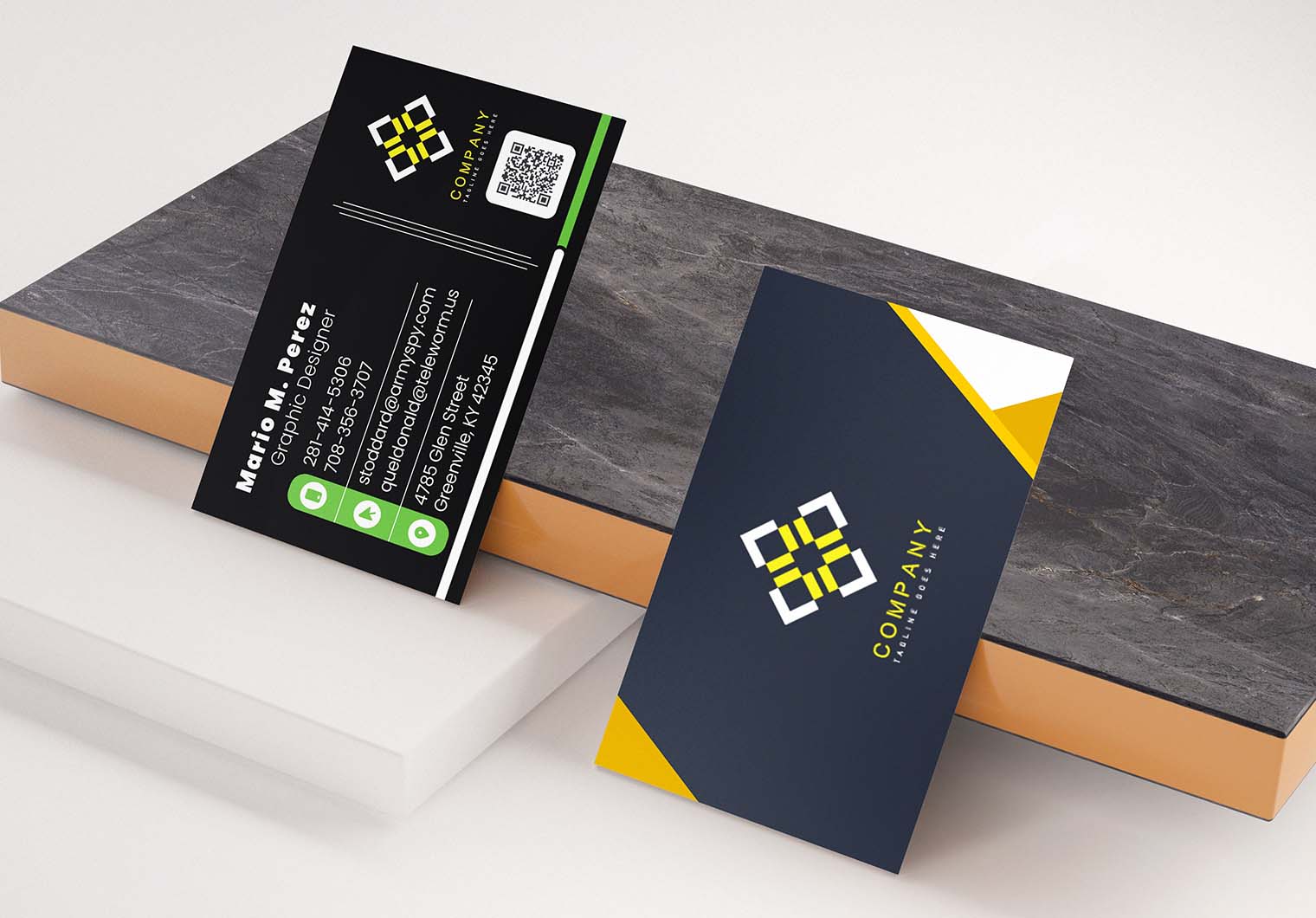 I will design a business card with QR Code