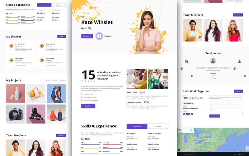 I will create portfolio website, business website HTML CSS bootstrap