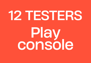 I will provide 12 testers google play closed testing