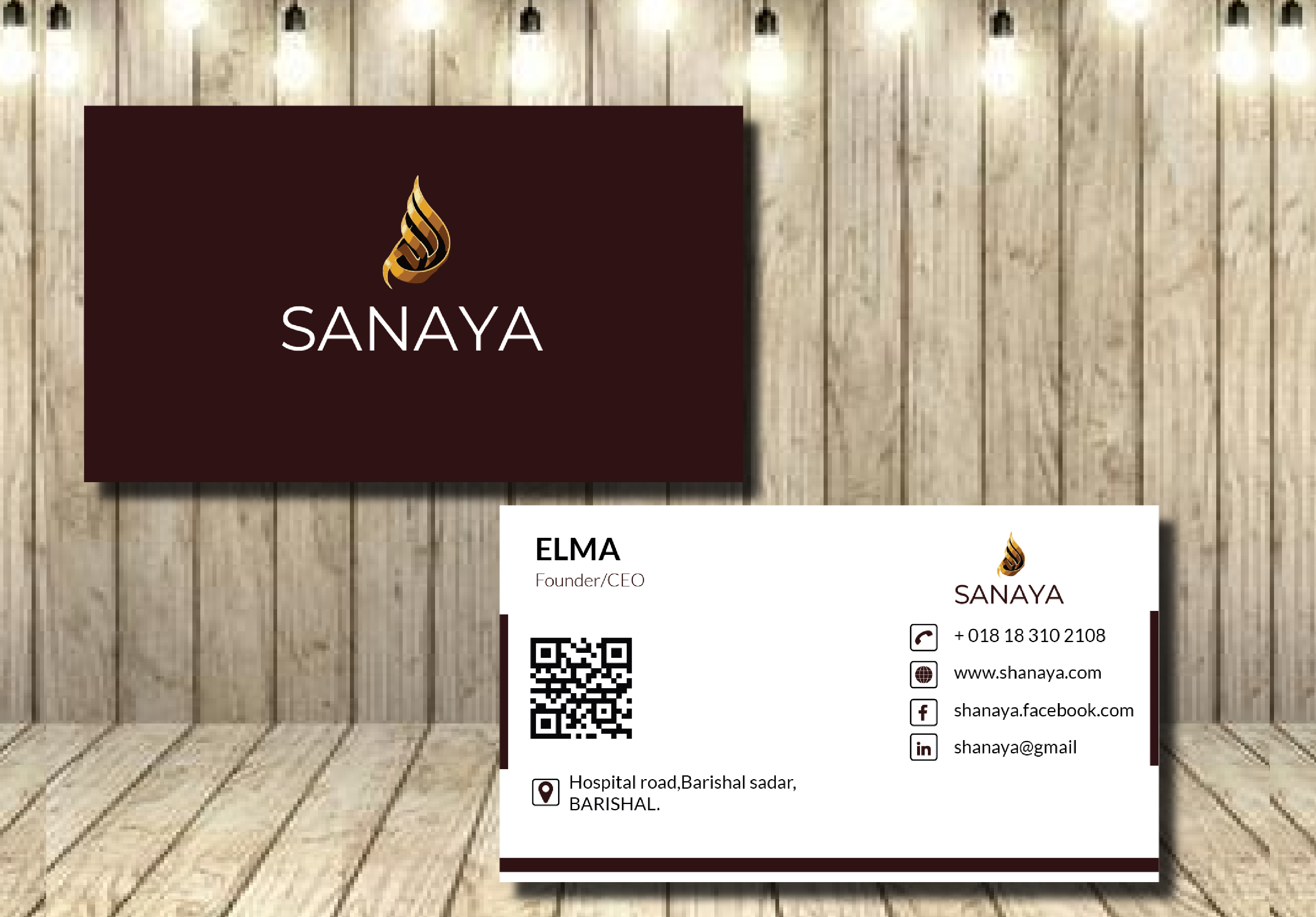 I will design professional minimalist modern two-sided business card