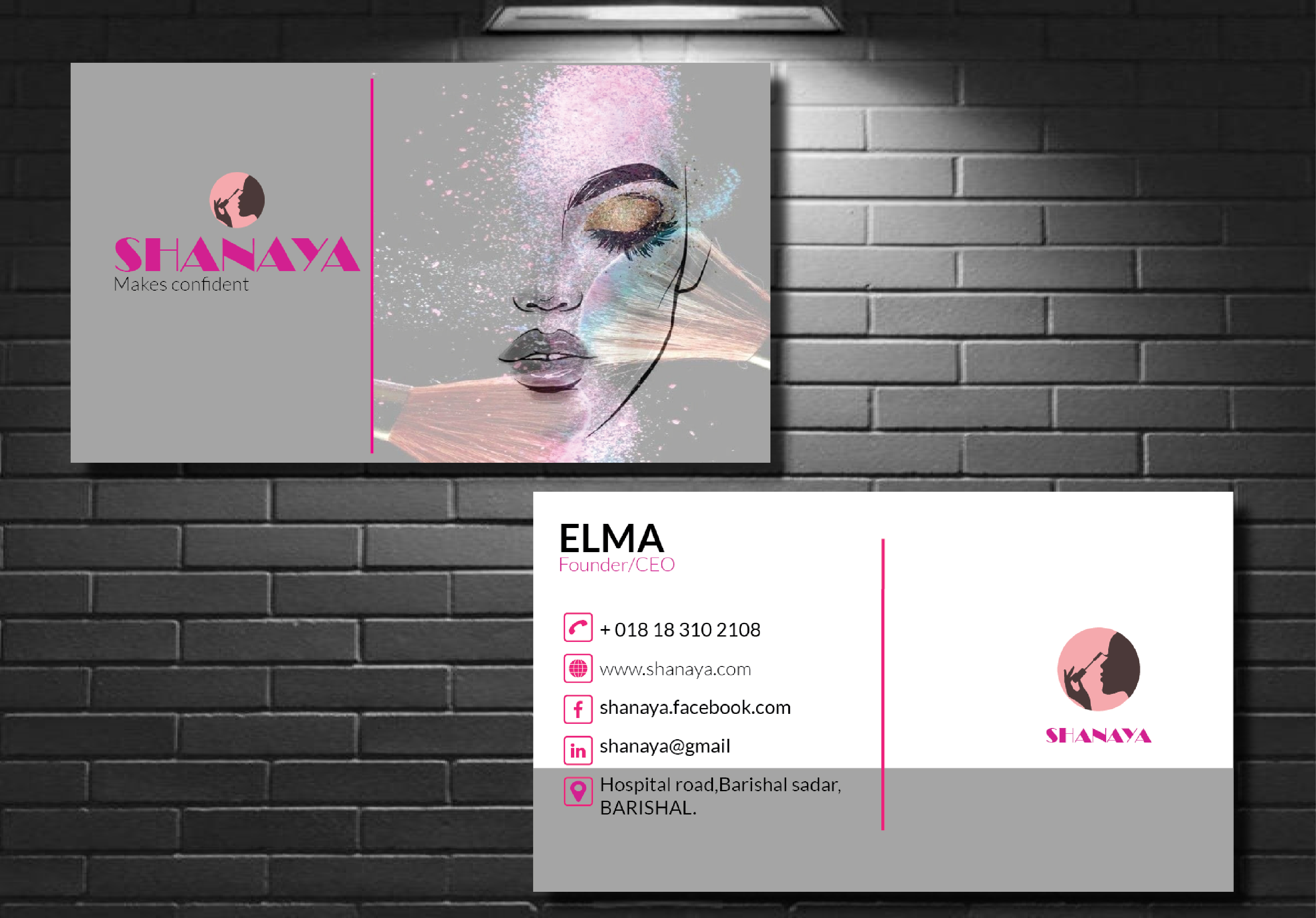 I will design professional minimalist modern two-sided business card