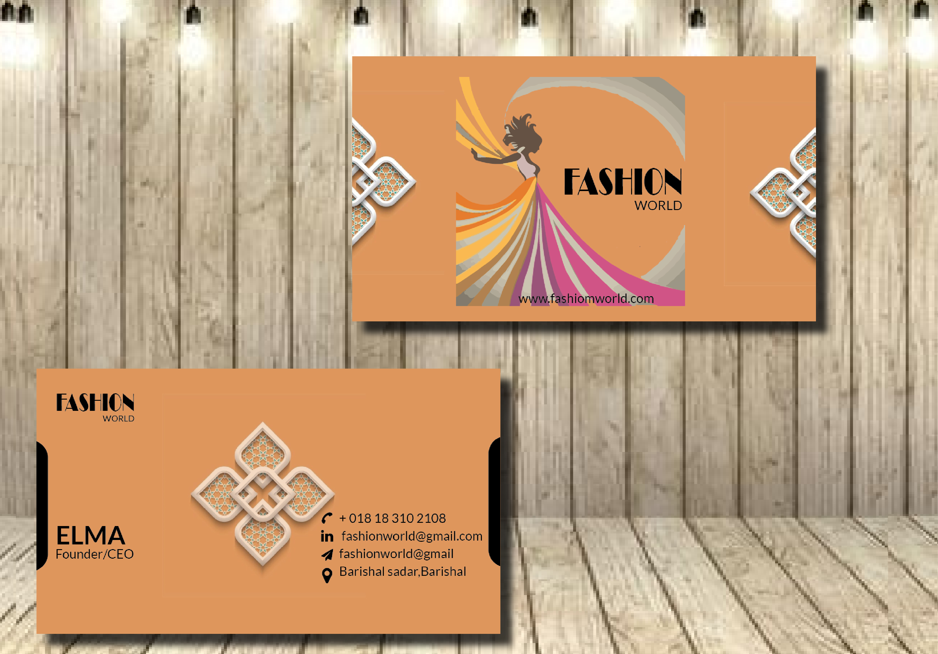I will design professional minimalist modern two-sided business card