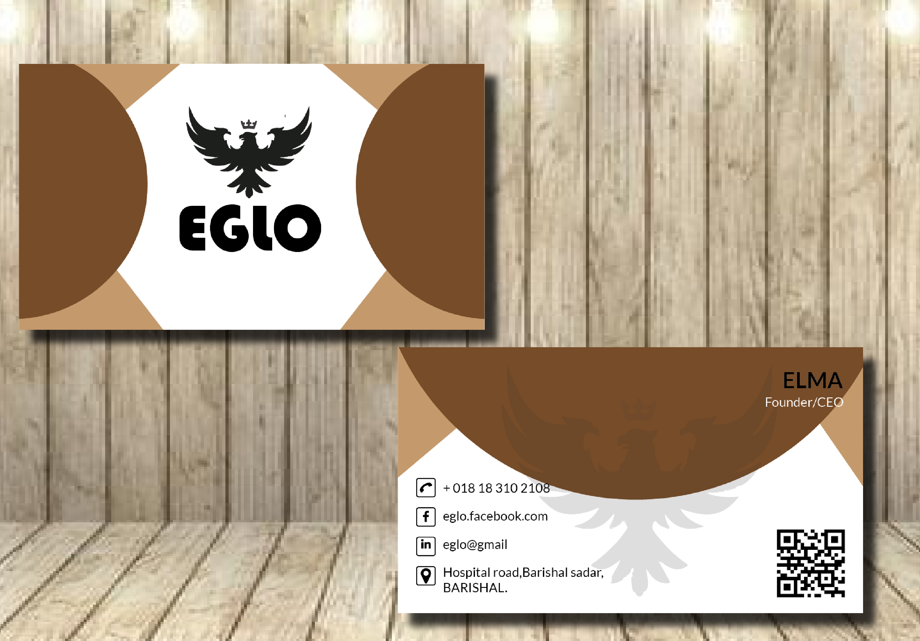 I will design professional minimalist modern two-sided business card