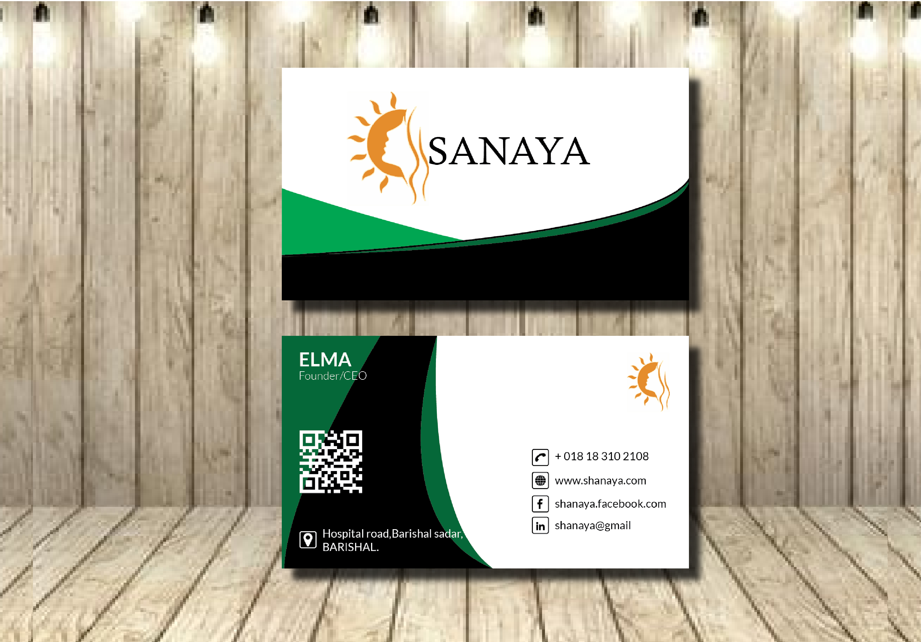 I will design professional minimalist modern two-sided business card