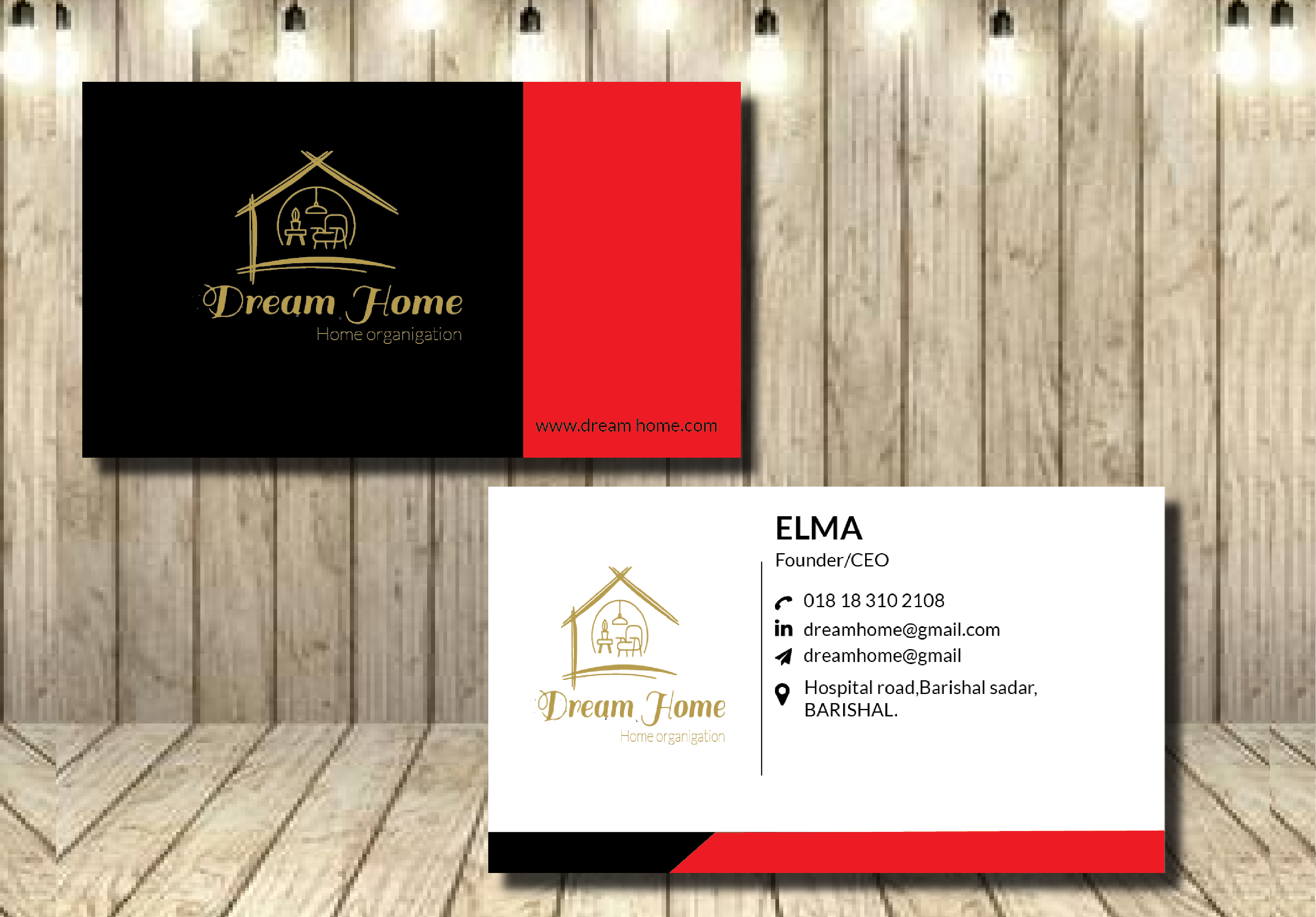 I will design professional minimalist modern two-sided business card