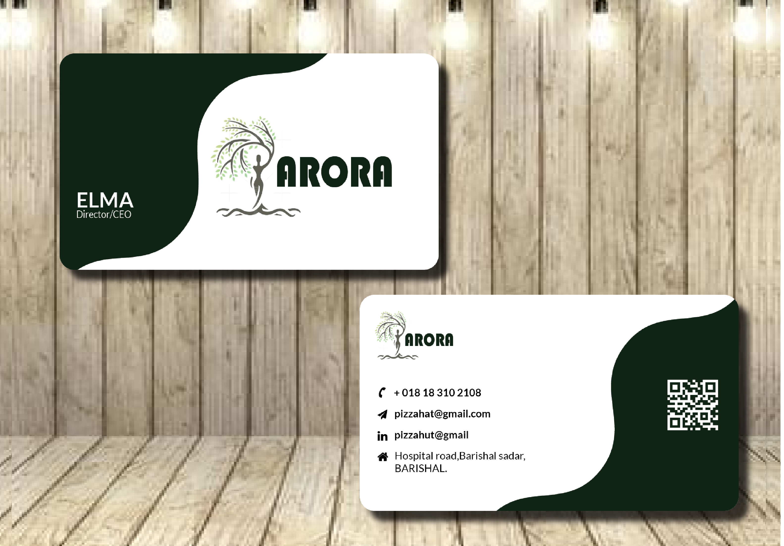 I will design professional minimalist modern two-sided business card