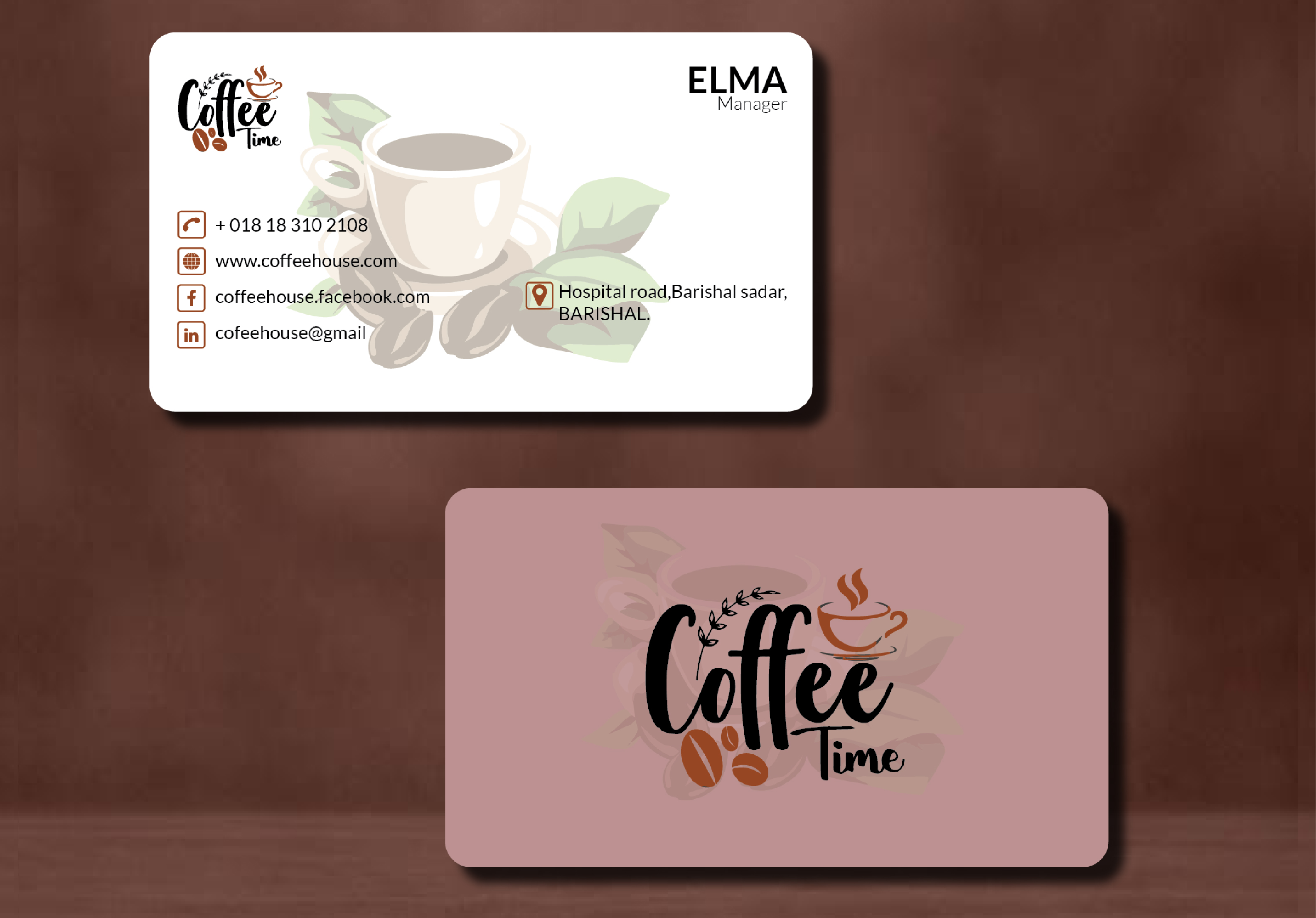 I will design professional minimalist modern two-sided business card