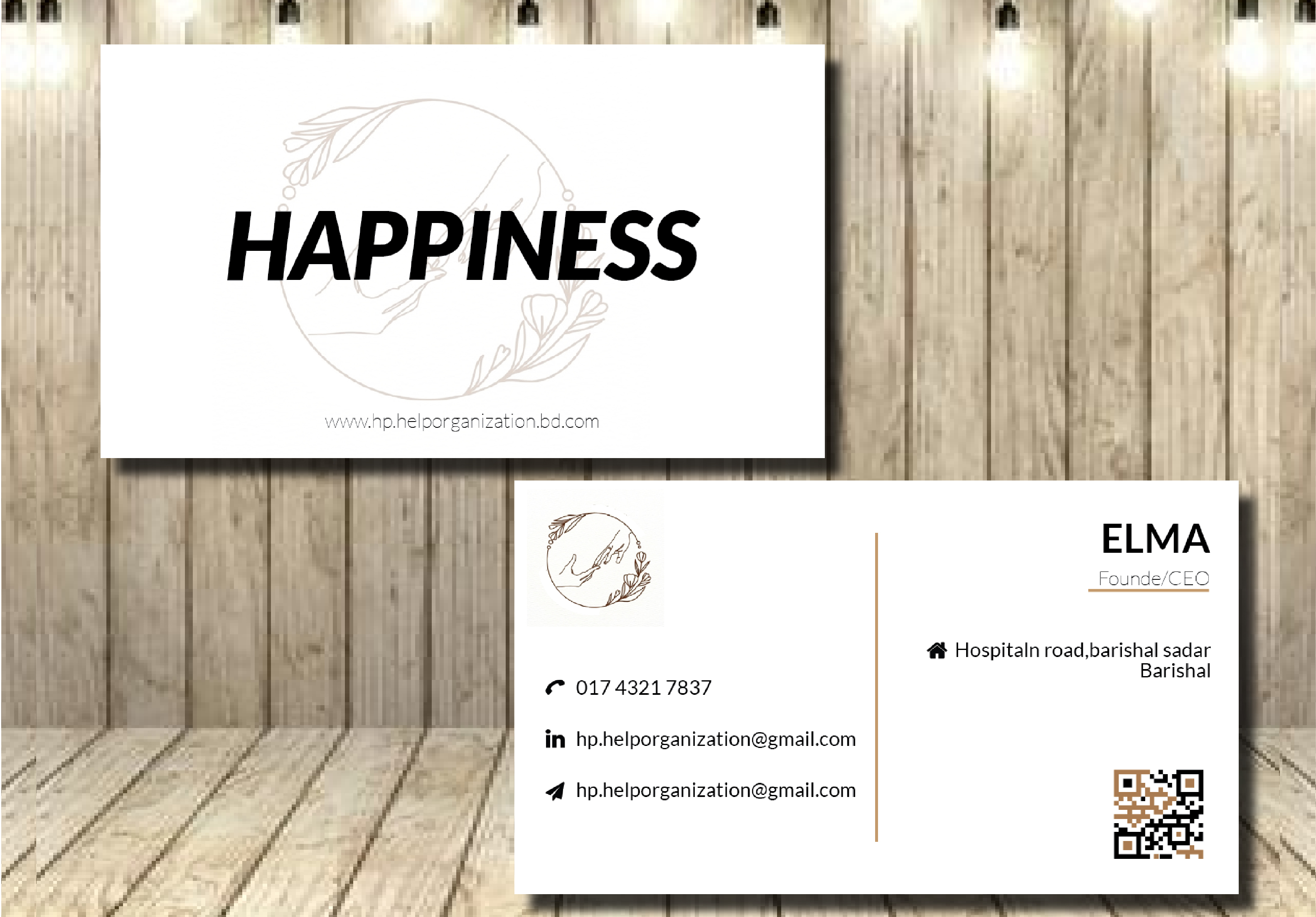 I will design professional minimalist modern two-sided business card