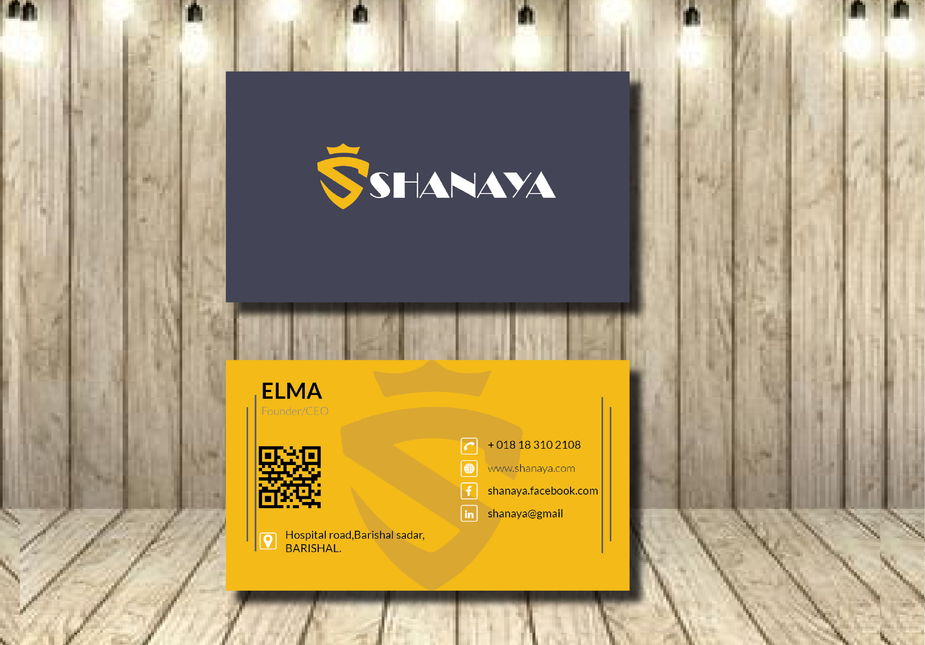 I will design professional minimalist modern two-sided business card