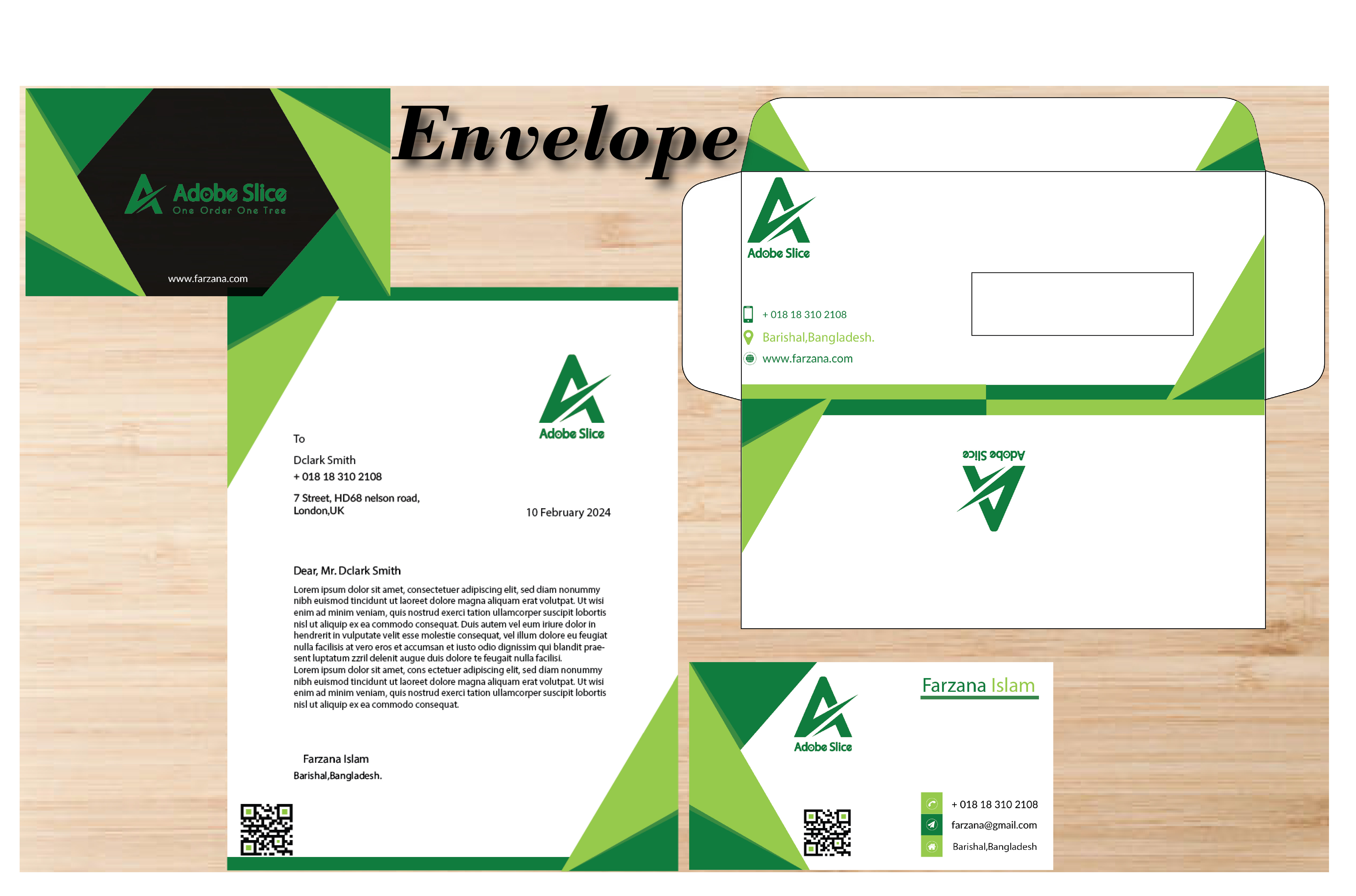  I will design business card, letterhead and envelope 