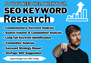 website SEO audit, competitors analysis, and keyword research