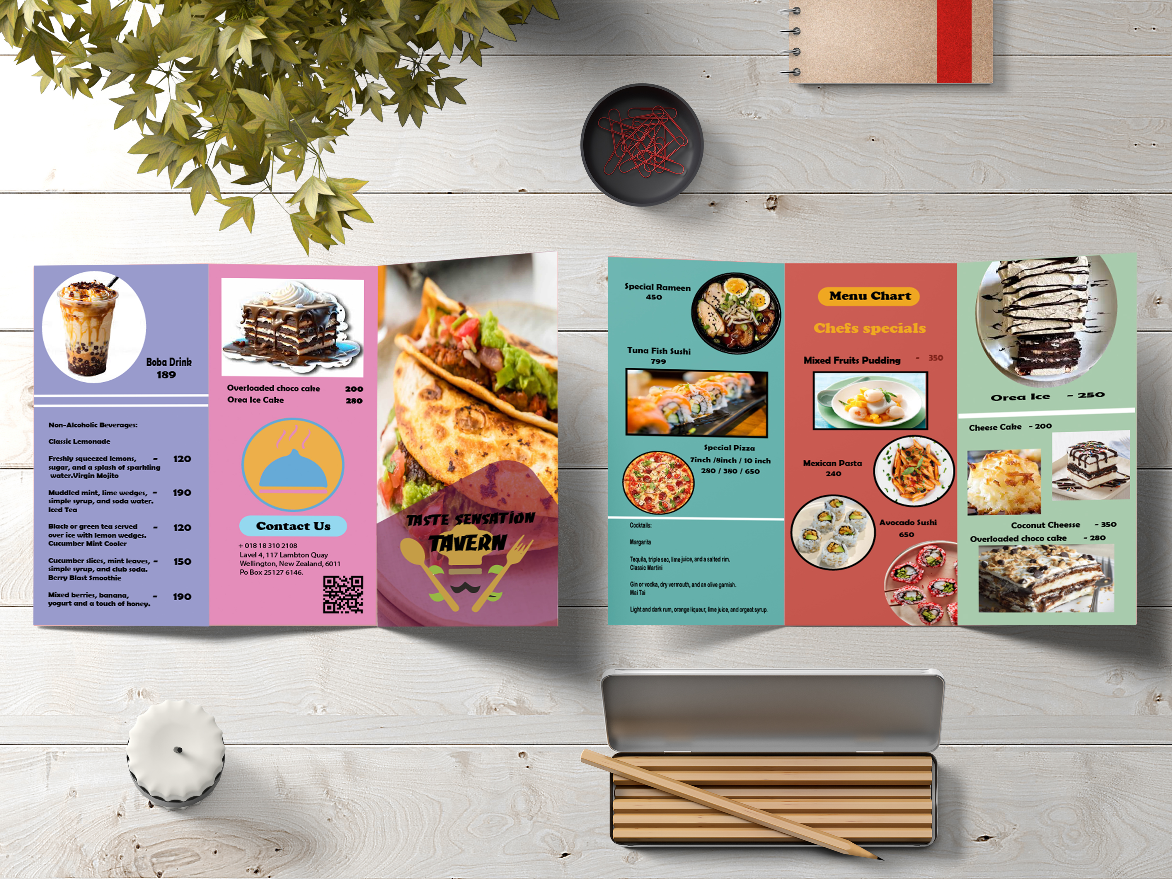 I will design stunning brochures & menu cards within 1 day