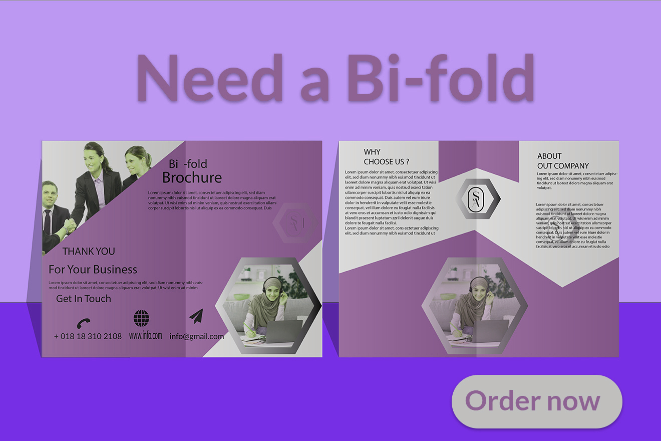 I will design professional looking bifold, trifold for your business