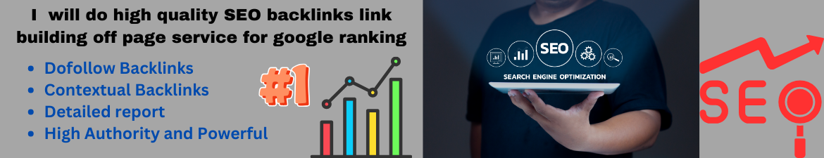 I will do SEO backlinks off page service for google ranking