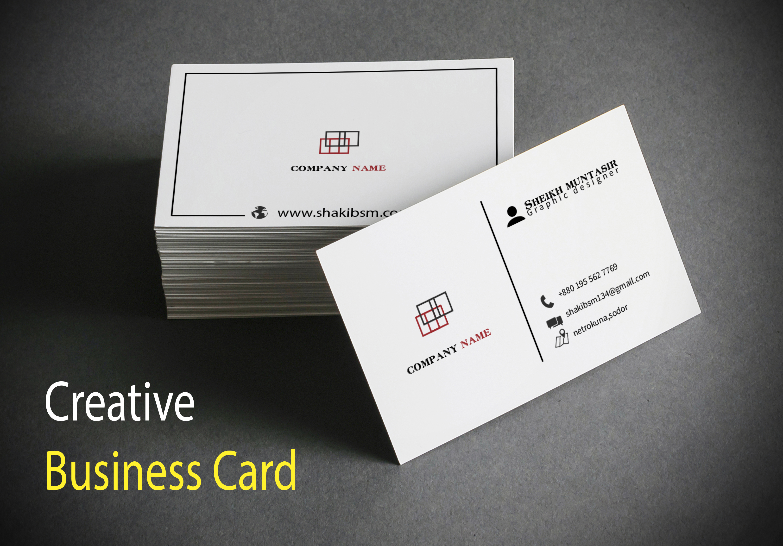 I will do modern creative business card design for you
