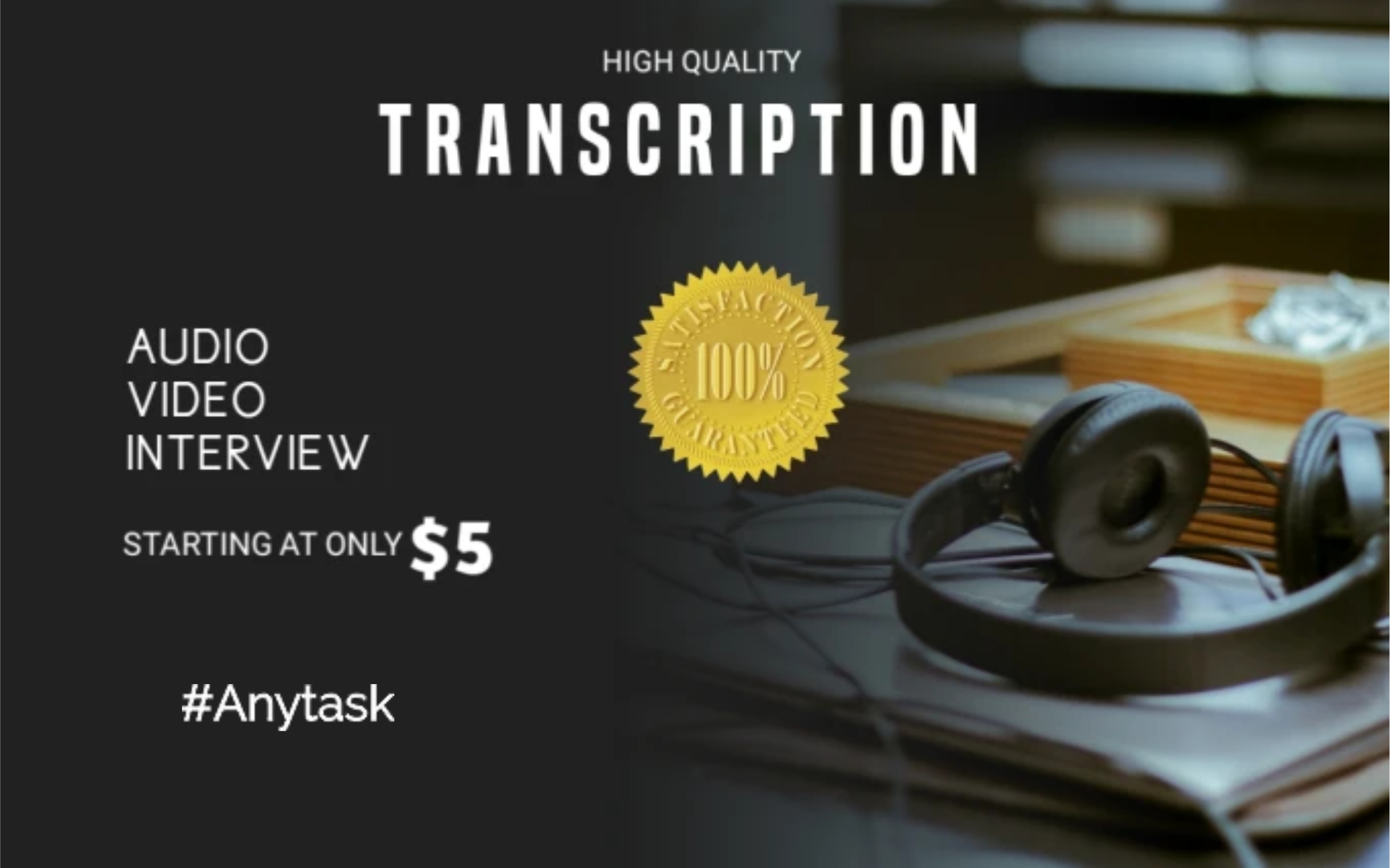 Transcribe youtube video, podcast, webinar, or any audio and video
