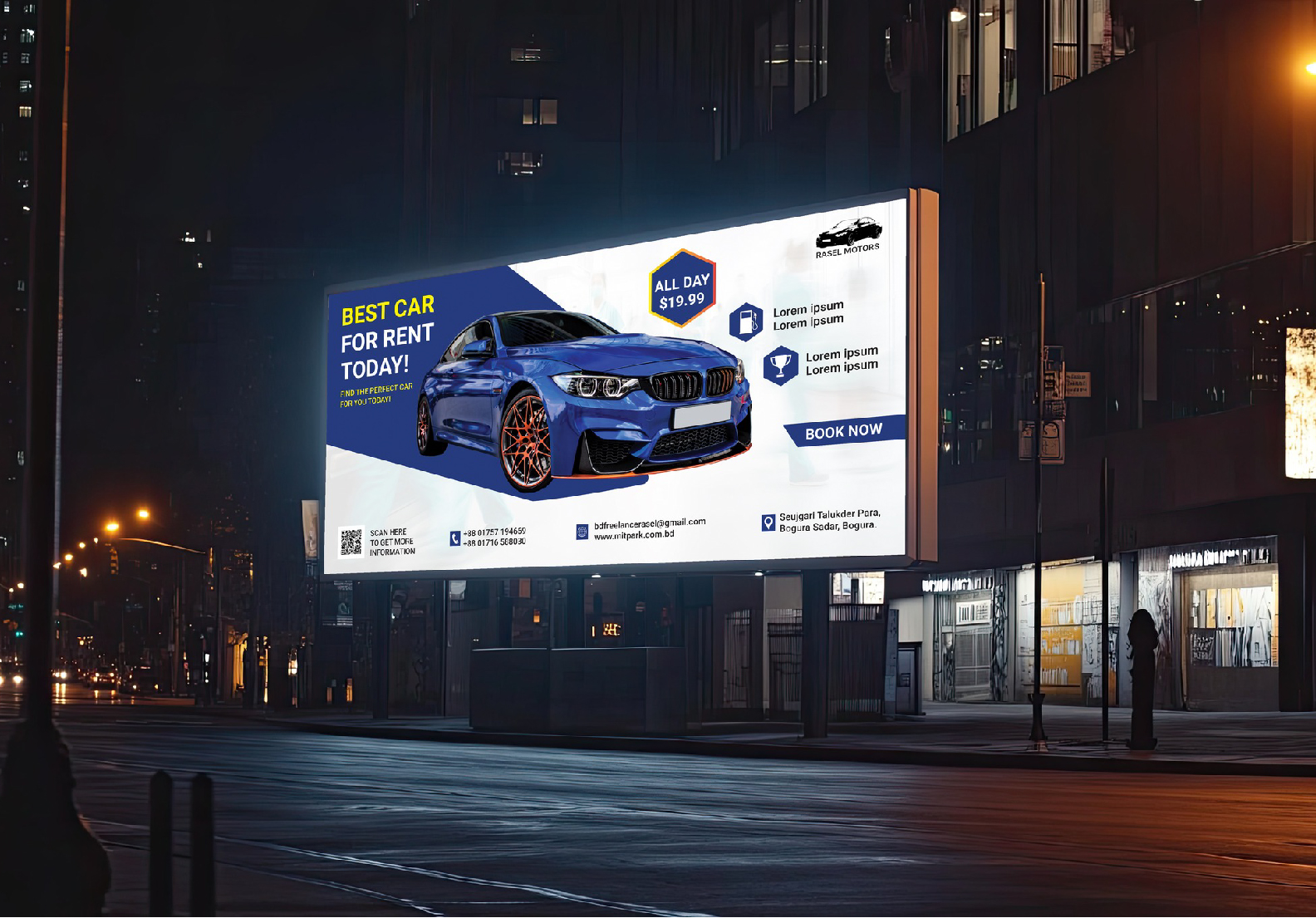 I will design billboard, yard sign, signage, sign board, outdoor ads, or vinyl banner