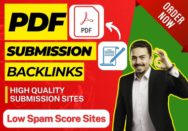 125 PDF submission/share on top high DA, PA, Site low spam score backlinks.