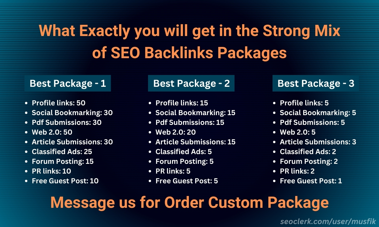 I Will Build 250 High DA70 Strong Mix Of SEO Backlinks
