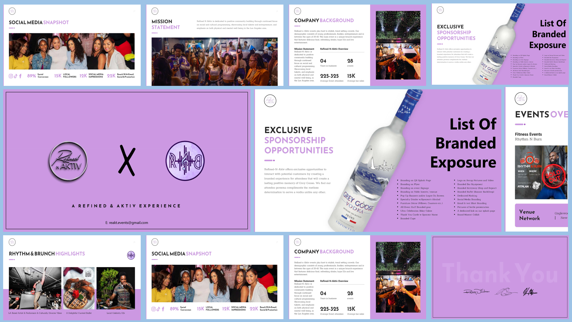 I will design a pro sponsorship deck presentation