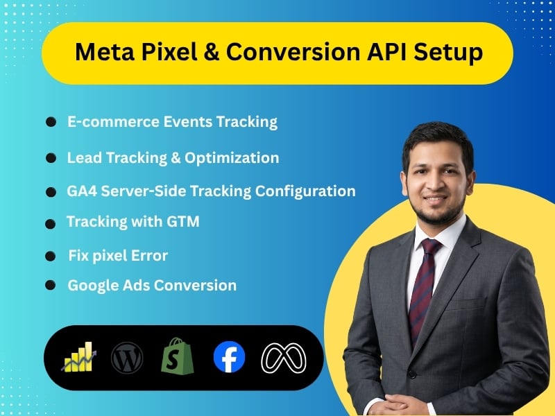 I will Fix Facebook Pixel diagnostics, Conversion API, GA4, GTM and repair Ecommerce Tracking Issues