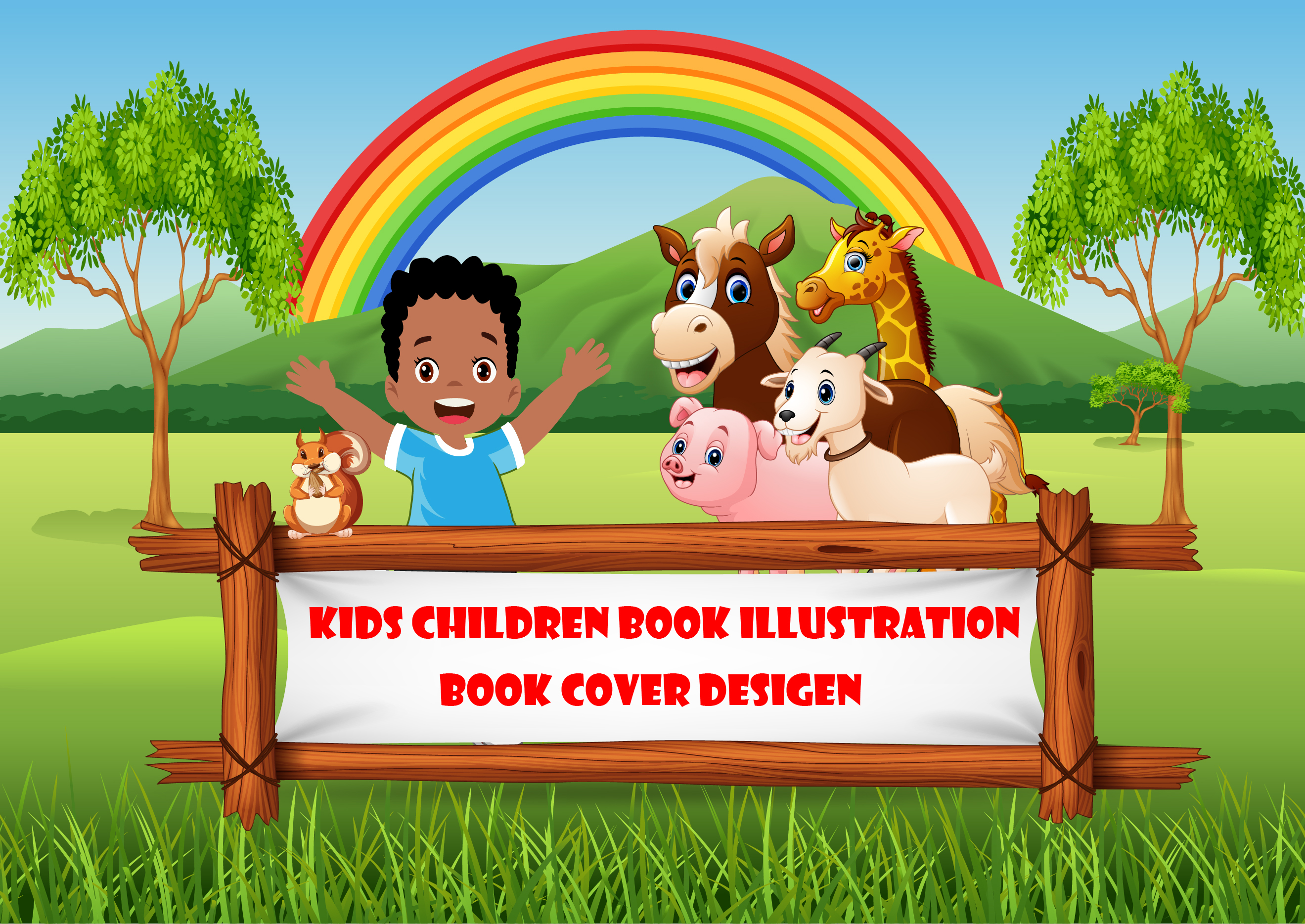 I will Design children Book illustration and children story book