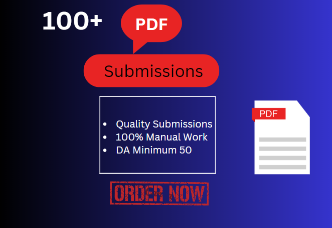 I will manually do pdf submission to top 35 sharing sites 