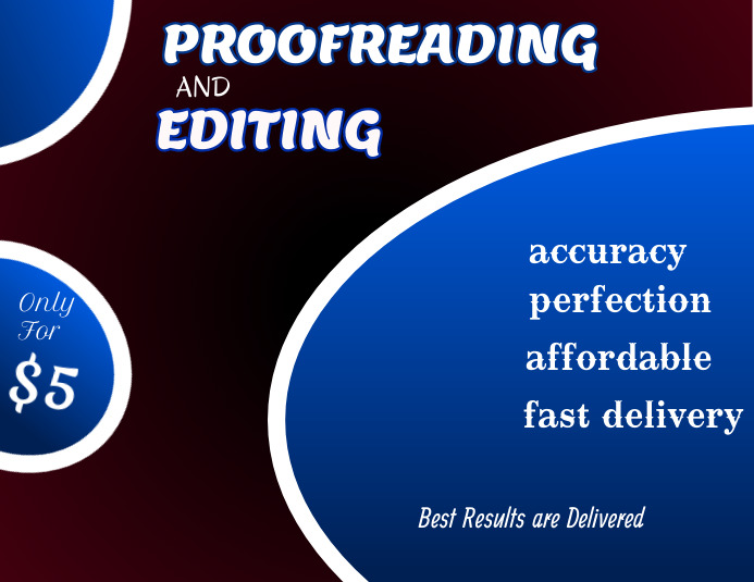 Proofreading & Editing. Let me be your trusted partner in perfecting your prose and making your word
