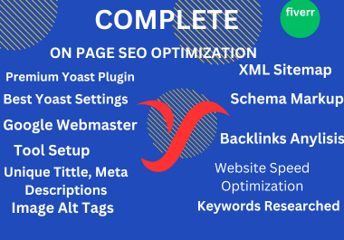 I will do on page SEO service and technical optimization with yoast seo