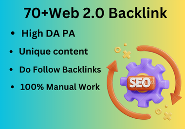 I will build high authority da 70+ dofollow SEO backlinks for your website