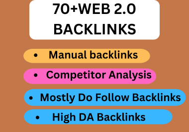 I will make high authority 70+ web 2.0 backlinks