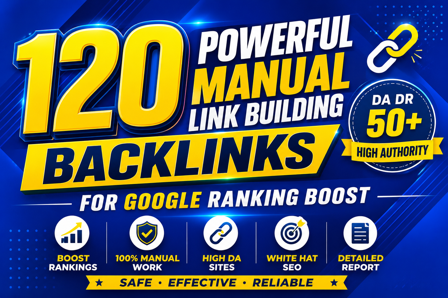 120 Powerful Manual Link Building Backlinks DA DR 50+...