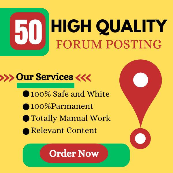  I will provide 50 high quality forum posting backlinks with high DA 