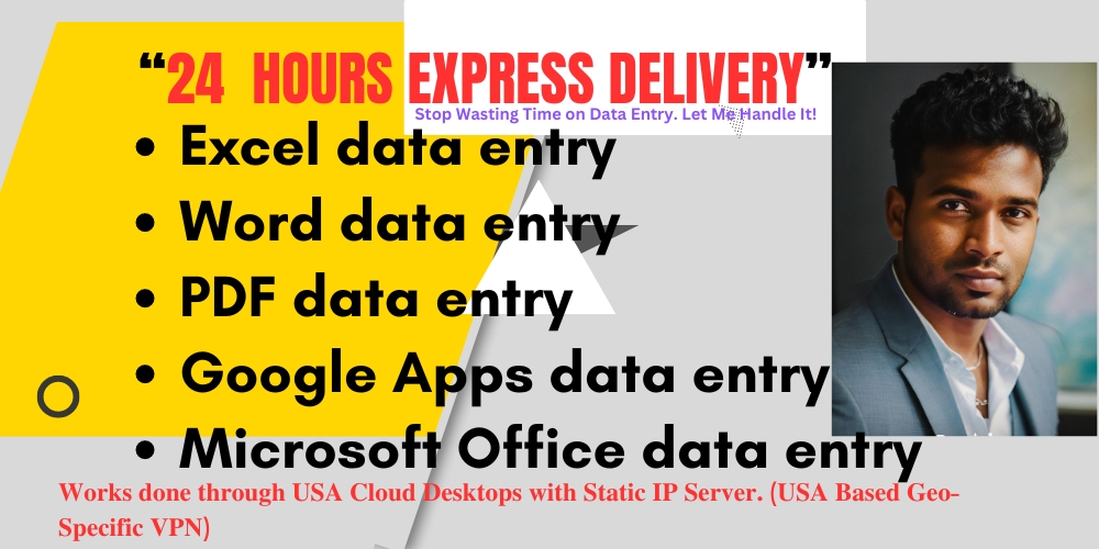 2 HOURS OF Data Entry, Data Enrichment, Web Research, Excel Data Entry, Scraping, Mining