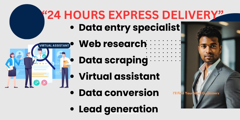 2 HOURS OF Data Entry, Data Enrichment, Web Research, Excel Data Entry, Scraping, Mining