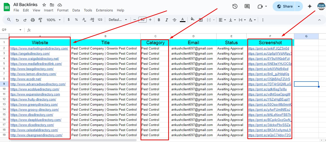 I will do High DA Directory Submission Backlinks Manually
